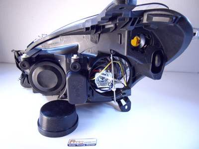 Opel Astra H Angeleyes Scheinwerfer Schwarz Xenon Optik Linse europaweit zugel. – Bild 3