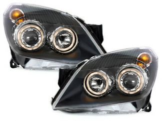 Opel Astra H Angeleyes Scheinwerfer Schwarz Xenon Optik Linse europaw. zugel.