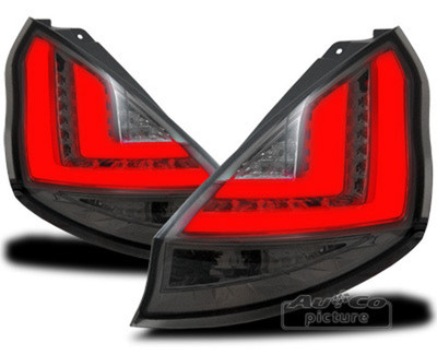 Ford Fiesta MK7/JA8 Light-tube LED Rückleuchten +LED Blinker/Smoke-Glas Bj.08-12