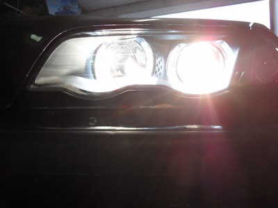 BMW E46 LED Angeleyes Scheinwerfer Weiß Limousine Bj. 9.2001-3.2005 Schwarz – Bild 5