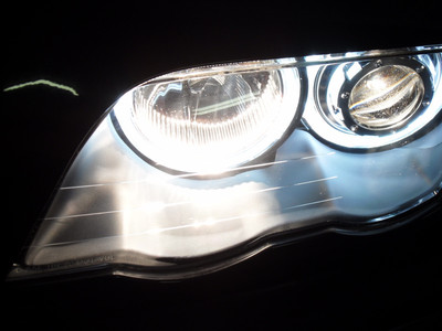 BMW E46 LED Angeleyes Scheinwerfer Weiß Limousine Bj. 9.2001-3.2005 Schwarz – Bild 6