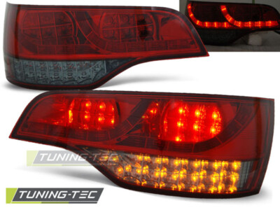 Audi Q7 LED Rückleuchten + LED Blinker Rot-Smoke Glas, Bj.2006-2009