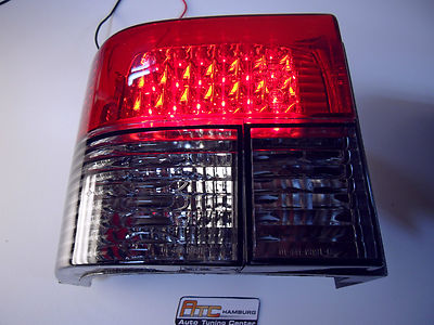 VW T4 LED Rückleuchten Rot Smoke / Rauch Glas europweit zugel. Bj.1990-2003 – Bild 2