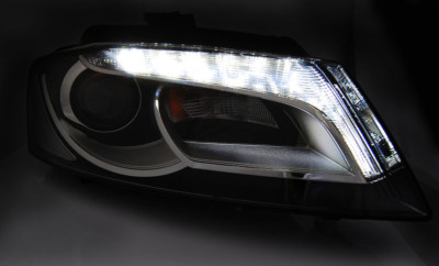 Audi A3 8P LED Tagfahrlicht Scheinwerfer Neon schwarz Bj.2009-2013 Europaw.zugel – Bild 4