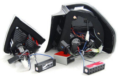 BMW 3er E90 Limousine Lightbar LED Rückleuchten Rot-Schwarz-Smoke + LED Blinker – Bild 2