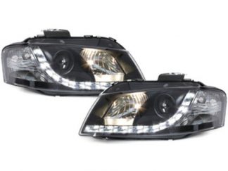 Scheinwerfer für Audi A3 8P LED Tagfahrlicht Zulassung schwarz Bj.2003-2008