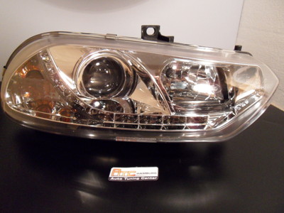 Alfa Romeo 156 Scheinwerfer LED Tagfahrlicht Optik Chrom 1997-2003 – Bild 5