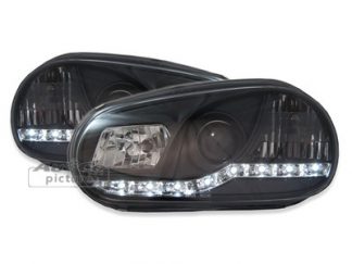 VW Golf 4 LED Tagfahrlicht Optik/Design Scheinwerfer Schwarz.1997-2004 Europaw.z