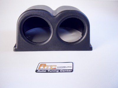 2 Fach 2er Halter für Cockpit Anzeige Zusatz Instrument für 52mm Schwarz Halter – Bild 2