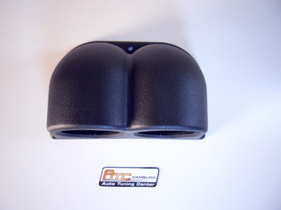 2 Fach 2er Halter für Cockpit Anzeige Zusatz Instrument für 52mm Schwarz Halter – Bild 4