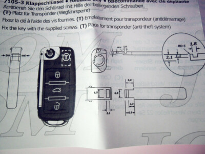 VW Golf 4 Cabrio Funk Fernbedienung Schlüssel Handsender für Zentralverriegelung – Bild 12