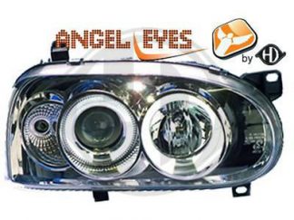 VW Golf 3 Limousine Angelyes Scheinwerfer LED Standlicht Chrom Bj.91-1997 Euro.Z