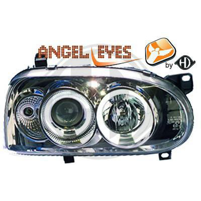 VW Golf 3 Limousine Angelyes Scheinwerfer LED Standlicht Chrom Bj.91-1997 Euro.Z