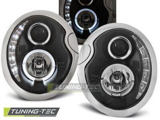Mini Cooper Scheinwerfer LED Tagfahrlicht Optik-Design Schwarz R50,R52,R53