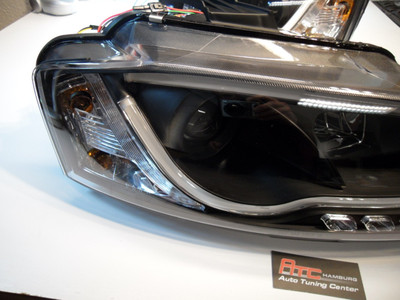 Scheinwerfer Audi A3 8P LED Tagfahrlicht R87 Zulassung Neon schwarz Bj.2009-2013 – Bild 3