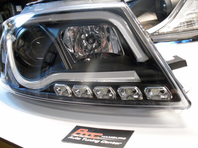 Scheinwerfer Audi A3 8P LED Tagfahrlicht R87 Zulassung Neon schwarz Bj.2009-2013 – Bild 4