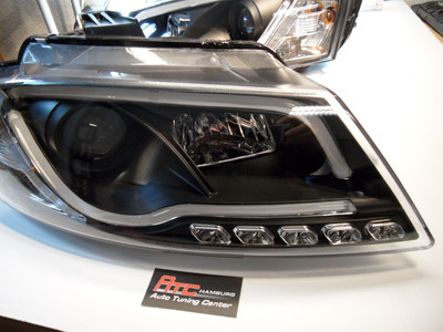 Scheinwerfer Audi A3 8P LED Tagfahrlicht R87 Zulassung Neon schwarz Bj.2009-2013 – Bild 7