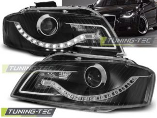 Audi A3 8P Scheinwerfer LED Tagfahrlicht Optik Schwarz, Black 2003-3.2008