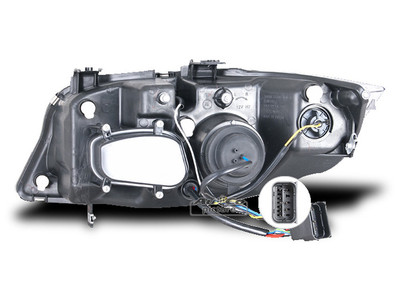 BMW E90 Angel Eyes Scheinwerfer Chrom Weiße LED Standlicht Ringe Europaw.zugel – Bild 2