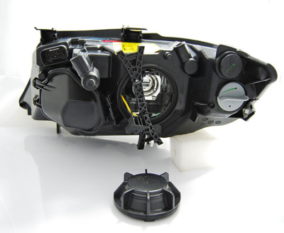 BMW E90 Angel Eyes Scheinwerfer weiße Ringe LED Schwarz 2008-2011 Europaw.zugel. – Bild 3