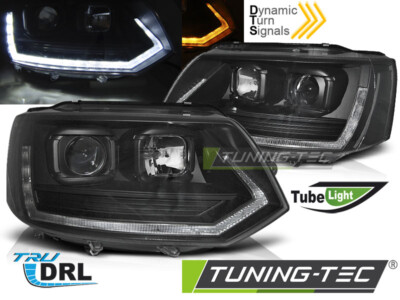 VW T5 GP Scheinwerfer Dynamische SEQ Blinker LED Tagfahrlicht,Schwarz,Halogen H7
