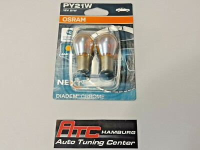 Osram Diadem PY21W Blinker BAU15S Glühbirnen, Birne 21Watt Chrome Look – Bild 3