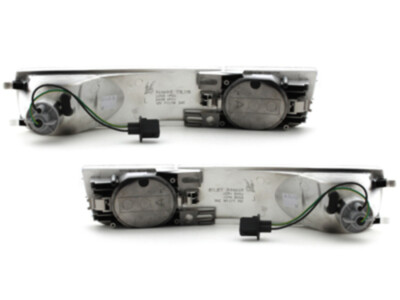 Frontblinker Blinker VW Golf 3 + Vento Schwarz-Chrom Dummy-NSW Nebelscheinwerfer – Bild 5