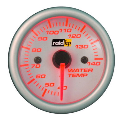 Raid hp SR Line Zusatz Instrument Wasser Temperatur Anzeige+Sensor rot weiß 52mm – Bild 2