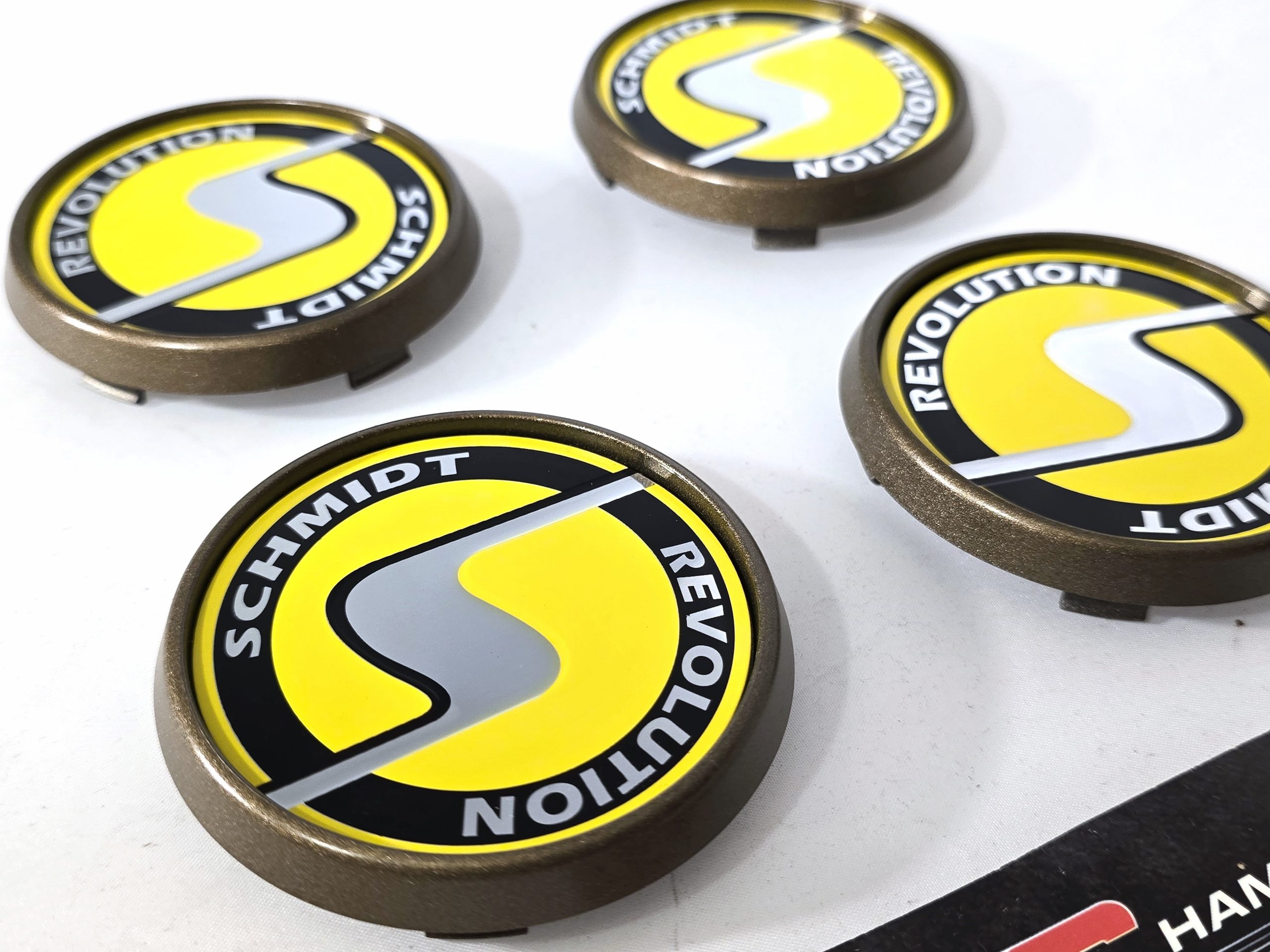 Schmidt Nabendeckel SC3 Bronze-Gelb, flach 4 Stück 63,3mm Bohrung, Ersatz SC1 – Bild 3