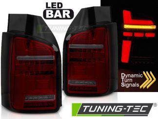 VW T6.1 LED Lightbar Rückleuchten Rot-Smoke SEQ Blinker, Lauflicht,Twin D. 2020-