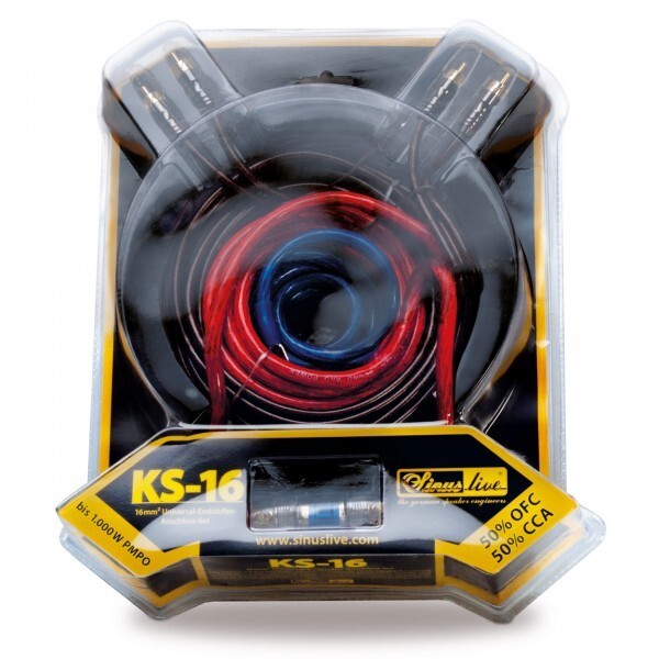 Sinuslive Profi Chinchkabel, Batteriekabel Set Car-Hifi 16mm`2, Kabelset – Bild 2