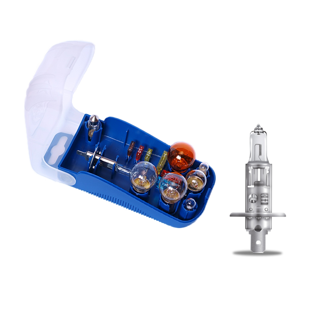 H1 GE Lampenbox Ersatz Glühbirnen Leuchtmittel, Birne 55 Watt+Sicherung,12-Teile