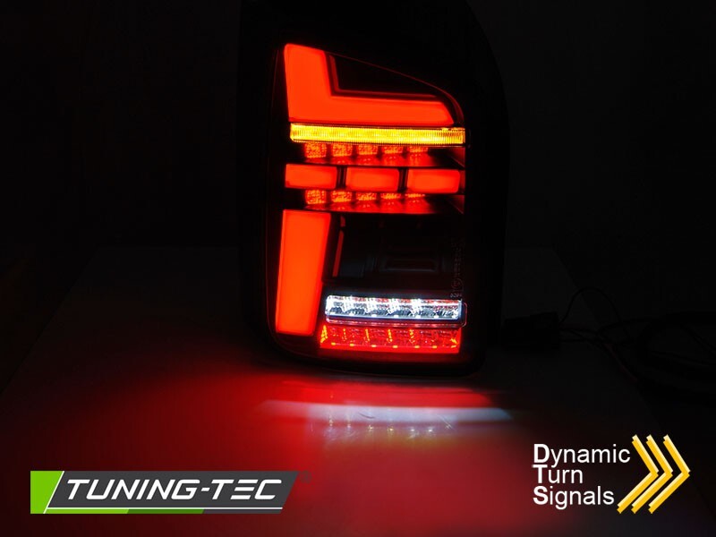 VW T6.1 LED Lightbar Rückleuchten Schwarz SEQ Blinker, Lauflicht,Heck.L 2020- – Bild 2
