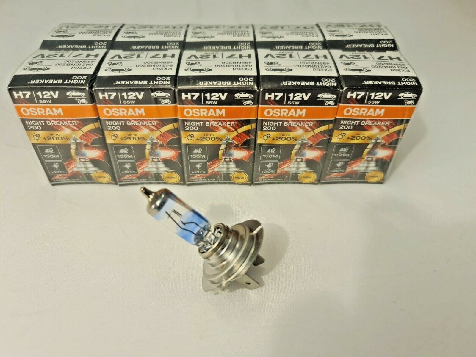 Osram H7 Cool Blue Intense Glühbirnen Leuchtmittel, Weiß Birne 55 Watt 5000K