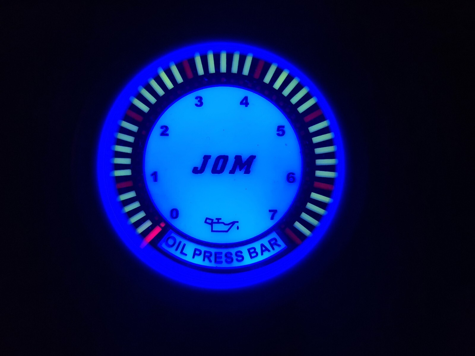 Digital Öldruck Anzeige Zusatz Instrument 52mm weiß Grün+ Öldruckdose, Geber – Bild 4