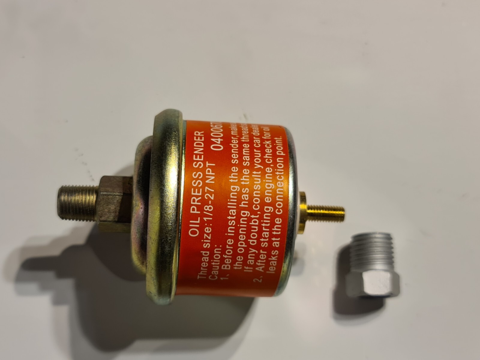 Digital Öldruck Anzeige Zusatz Instrument 52mm weiß Grün+ Öldruckdose, Geber – Bild 10