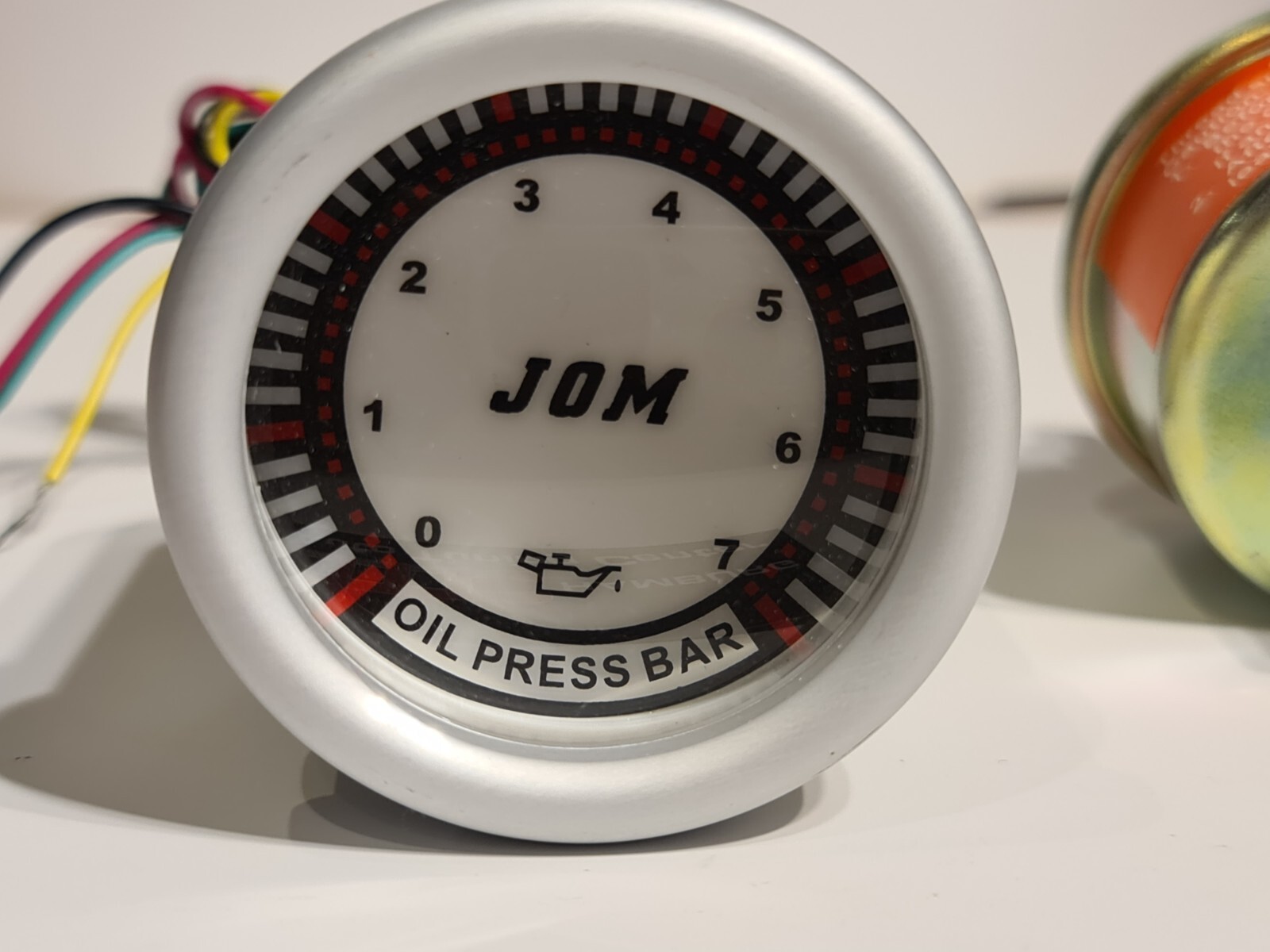 Digital Öldruck Anzeige Zusatz Instrument 52mm weiß Grün+ Öldruckdose, Geber – Bild 12