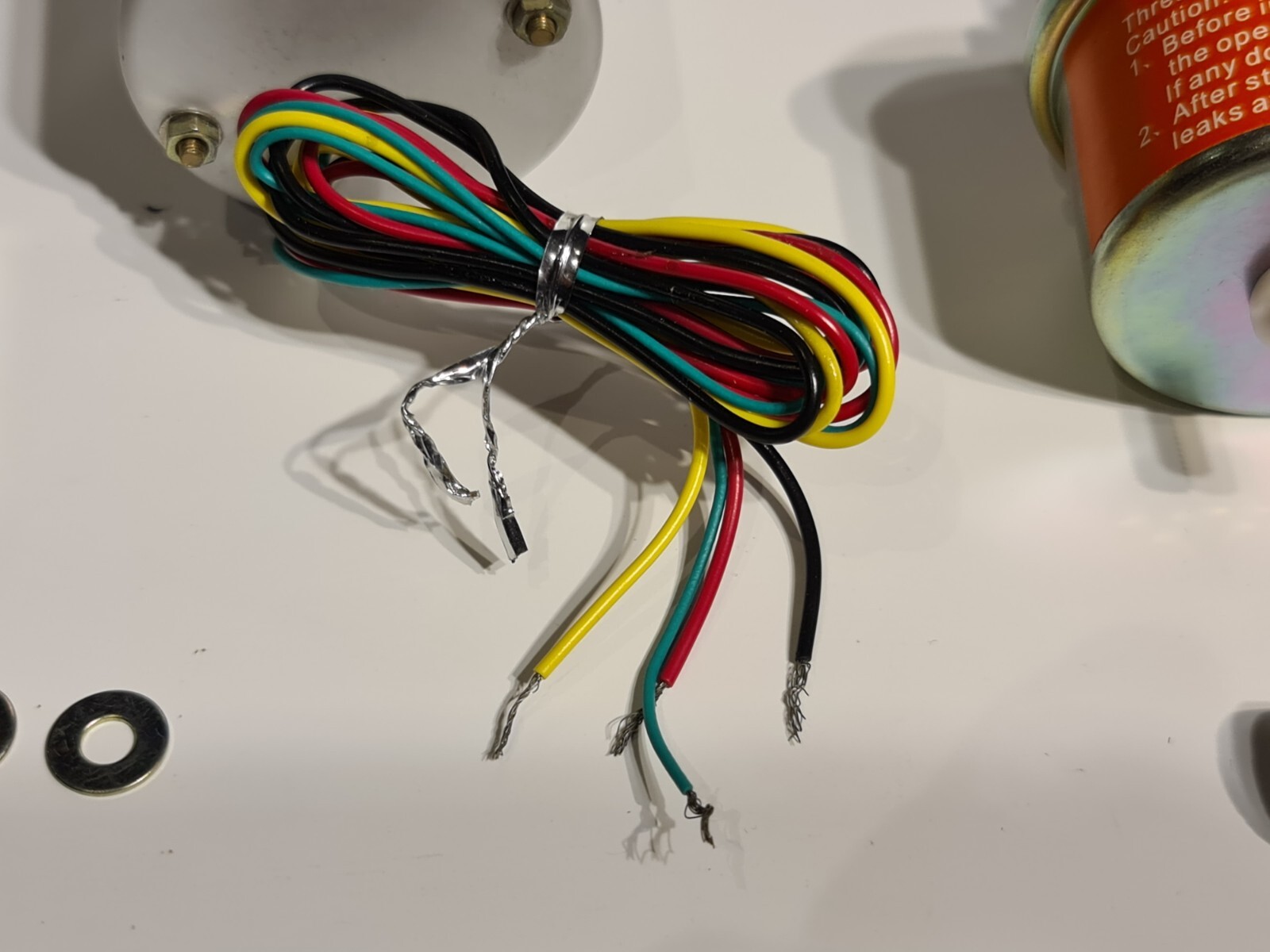 Digital Öldruck Anzeige Zusatz Instrument 52mm weiß Grün+ Öldruckdose, Geber – Bild 14