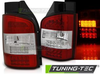 VW T5 LED Rückleuchten Rot-Weiß, klar, Flügeltüren 2009-2015 LED Blinker