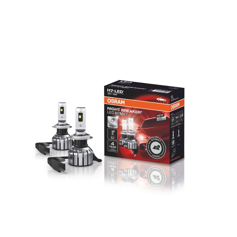 Osram H7 LED Night Breaker 230% §22A Zulassung, Glühbirnen Leuchtmittel,Birnen
