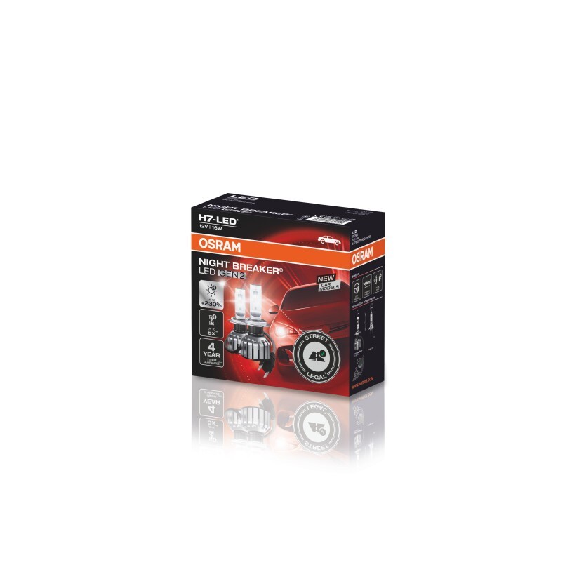 Osram H7 LED Night Breaker 230% §22A Zulassung, Glühbirnen Leuchtmittel,Birnen – Bild 3