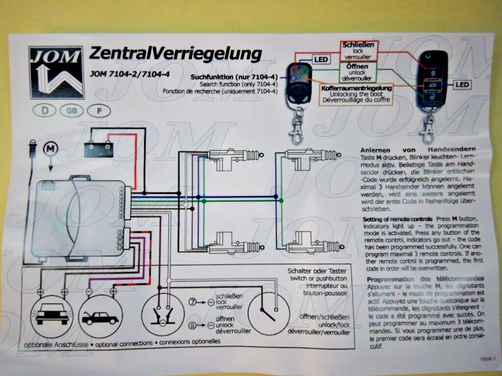 Auto/KFZ Funkfernbedienung mit Zentralverriegelung, universal+Handsender/12 Volt – Bild 9