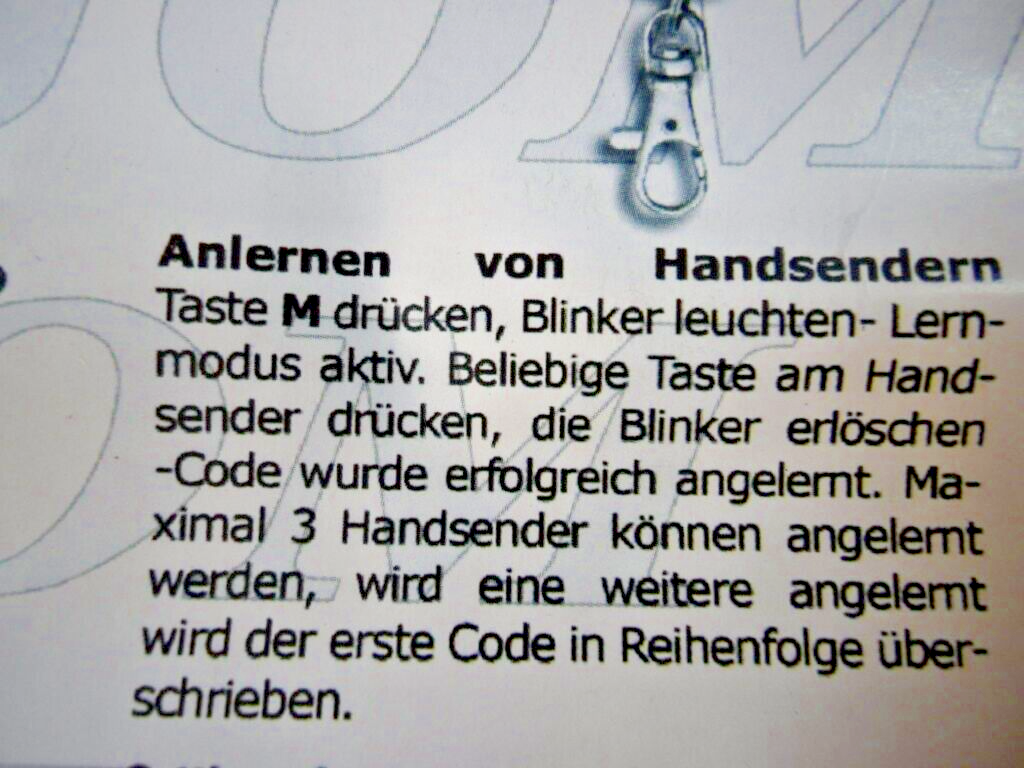 Auto/KFZ Funkfernbedienung mit Zentralverriegelung, universal+Handsender/12 Volt – Bild 11