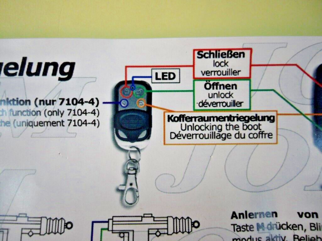 Auto/KFZ Funkfernbedienung mit Zentralverriegelung, universal+Handsender/12 Volt – Bild 12