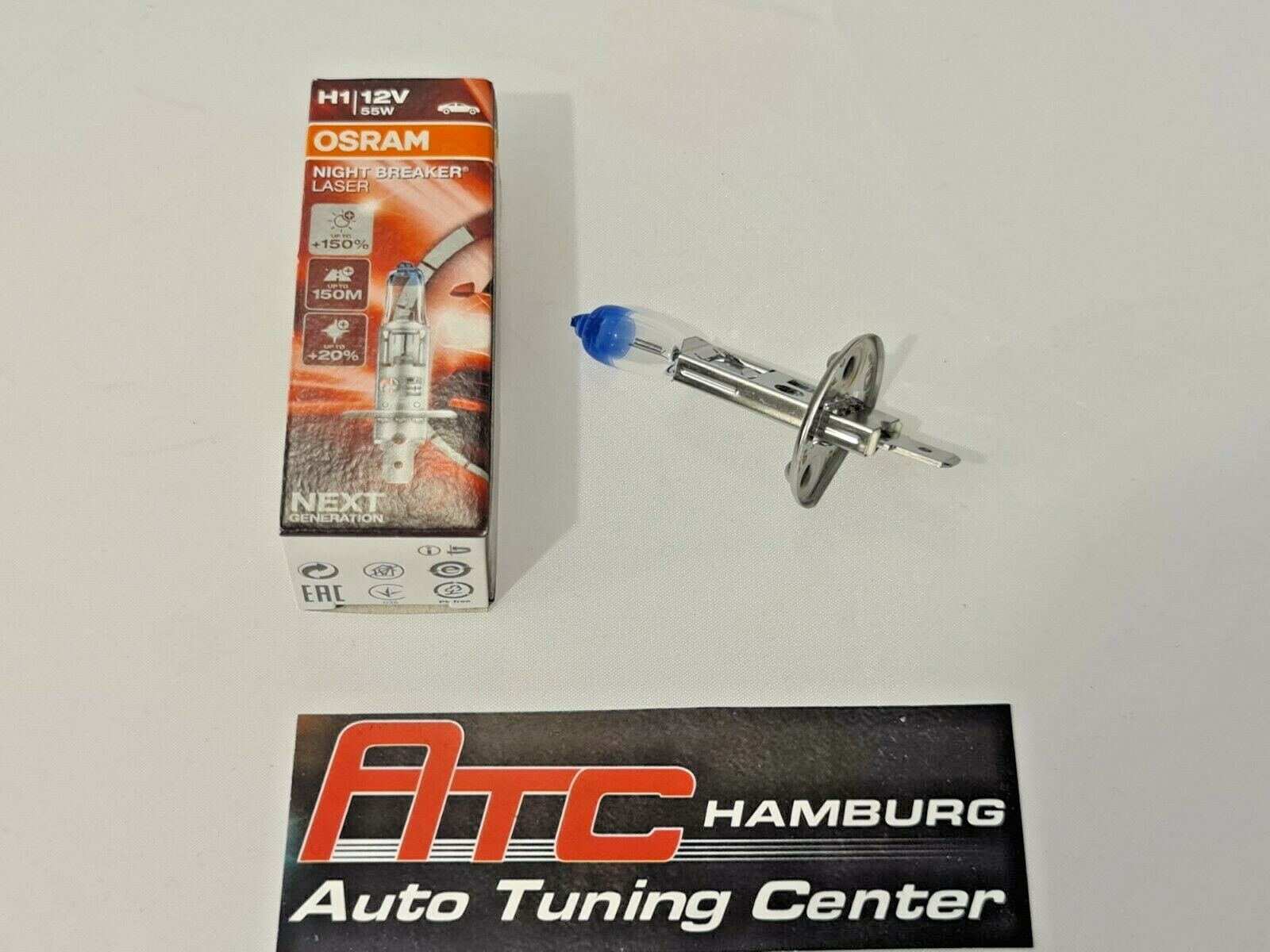 2x Osram H1 Night Breaker Laser Glühbirnen Leuchtmittel,Birne 55 Watt Xenon Look – Bild 7