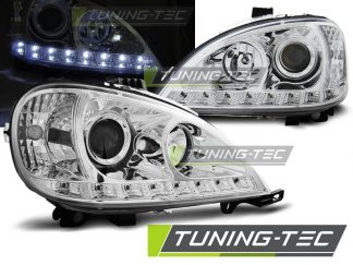 Mercedes ML W163 Scheinwerfer LED Tagfahrlicht Optik, Chrom. Blinker 1998-8.2001