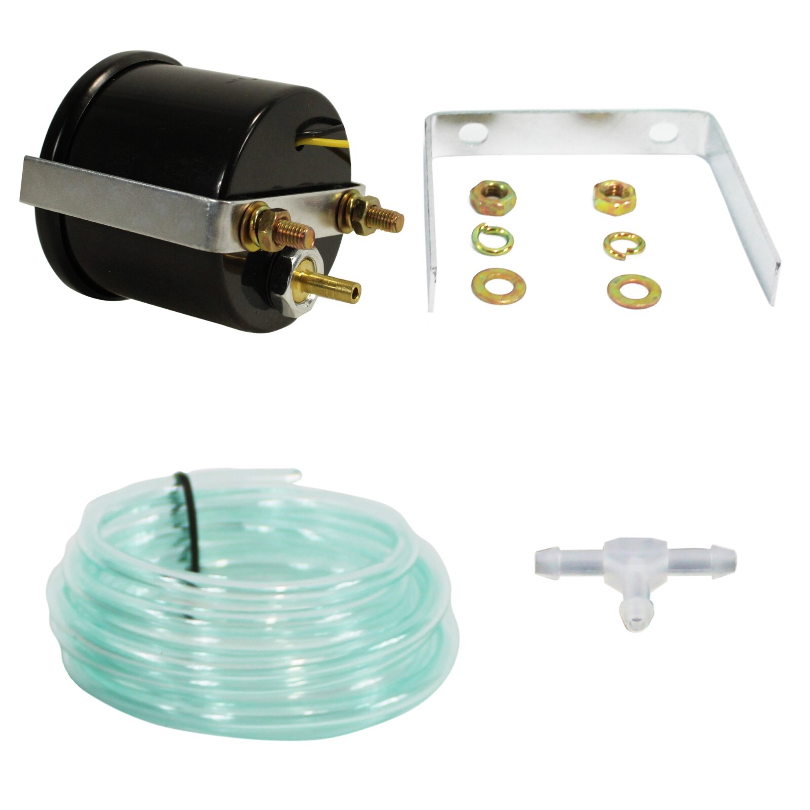 Youngtimer ZusatzInstrument Turbo, Ladedruck LED Anzeige Instrument 52mm Schwarz – Bild 2