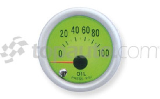 Öldruck Anzeige Zusatz Instrument 52mm weiß + Sensor, Öldruckdose, Geber,Auco