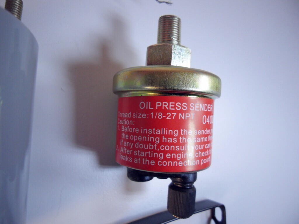 Öldruck Anzeige Zusatz Instrument 52mm weiß + Sensor, Öldruckdose, Geber,Auco – Bild 4