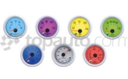 Wassertemperatur LED 6 Farben Anzeige Zusatz Instrument 52mm Weiß, Sensor